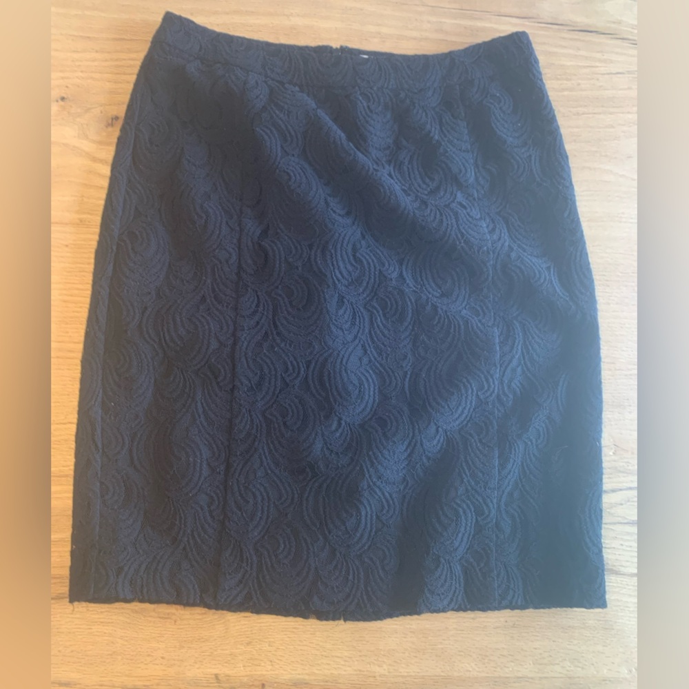 Halogen Lace Pencil Skirt Black Cotton Women’s 10 Preloved